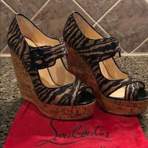Christian Louboutin Animal Print Wedges